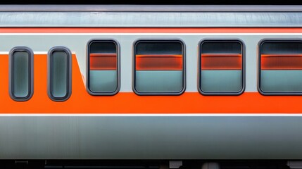 Colorful Train Car with Modern Design and Clean Lines