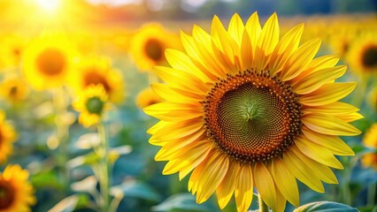 Close up of a vibrant, blooming sunflower, sunflower, close up, blooming, yellow, petals, nature, beauty, garden, plant, summer