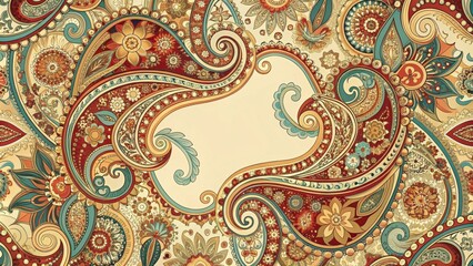 Paisley pattern with intricate swirls and curves, paisley, pattern, design, floral, intricate, swirls, curves, ornate, decorative