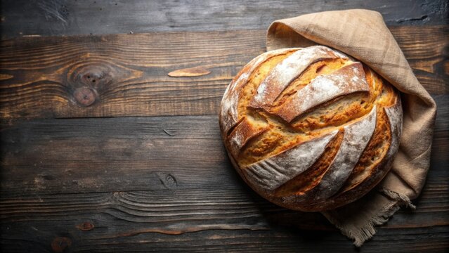 Top view of fresh, rustic, crusty bakery bread , bread, bakery, food, rustic, crusty, fresh, delicious, homemade, artisan