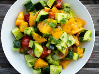 salad with vegetables