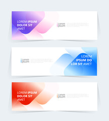 Geometric banner design with Vector presentation template.