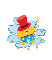 illustration of a star child with a hat