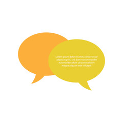 Speech bubbles vector. Modern design. Place for text