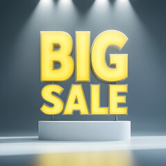 The brightly colored "BIG SALE" signs are designed to be fresh, fun and eye-catching, perfect for creating excitement in any retail store, encouraging customers to come and check out the products.