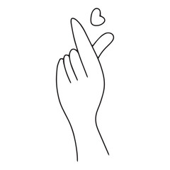 various hand gesture for love or heart collection design. Cartoon hand gesture cartoon isolated on white background