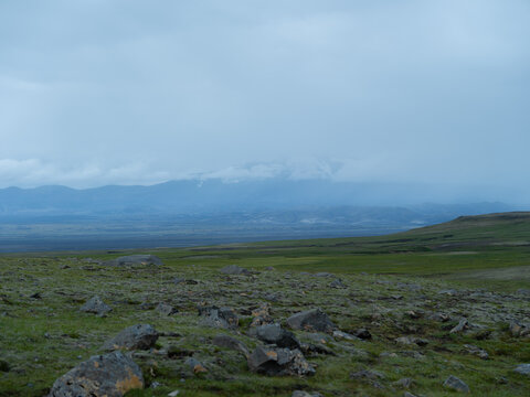 clouds over the mountains
