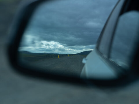 reflection in the mirror