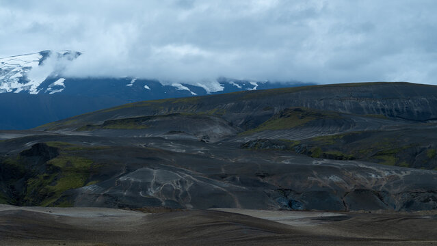 snow covered mountains