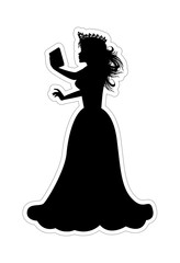 Fototapeta premium Cute Princess Silhouette