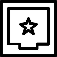 Obraz premium Favorite Drawer Icon Outline Style. Simple Container Symbol Vector Illustration.