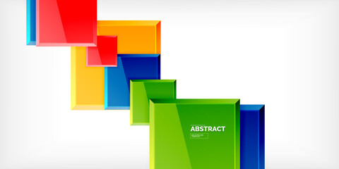 Shiny glossy metallic or plastic square design background. Vector Illustration For Wallpaper, Banner, Background, Card, Book Illustration, landing page