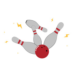 Bowling Strike Score Vector Illustration

