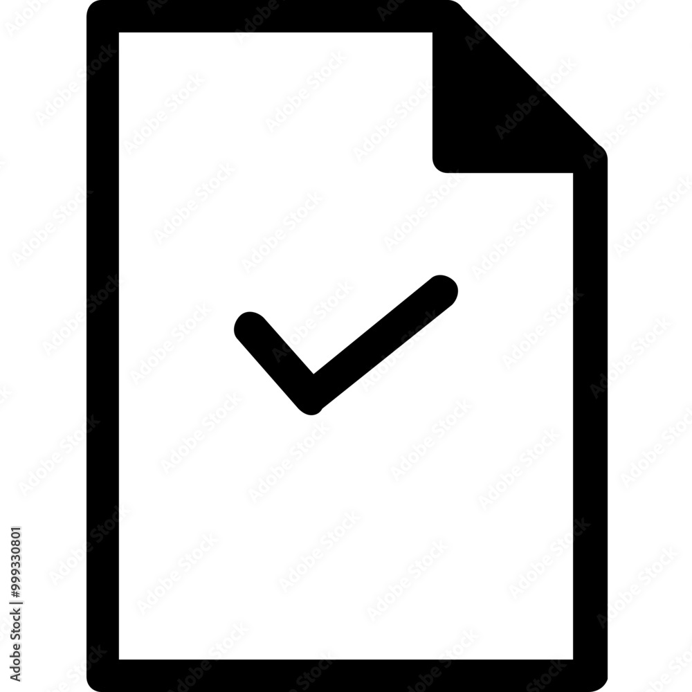 Poster document checkmark simple solid icon
