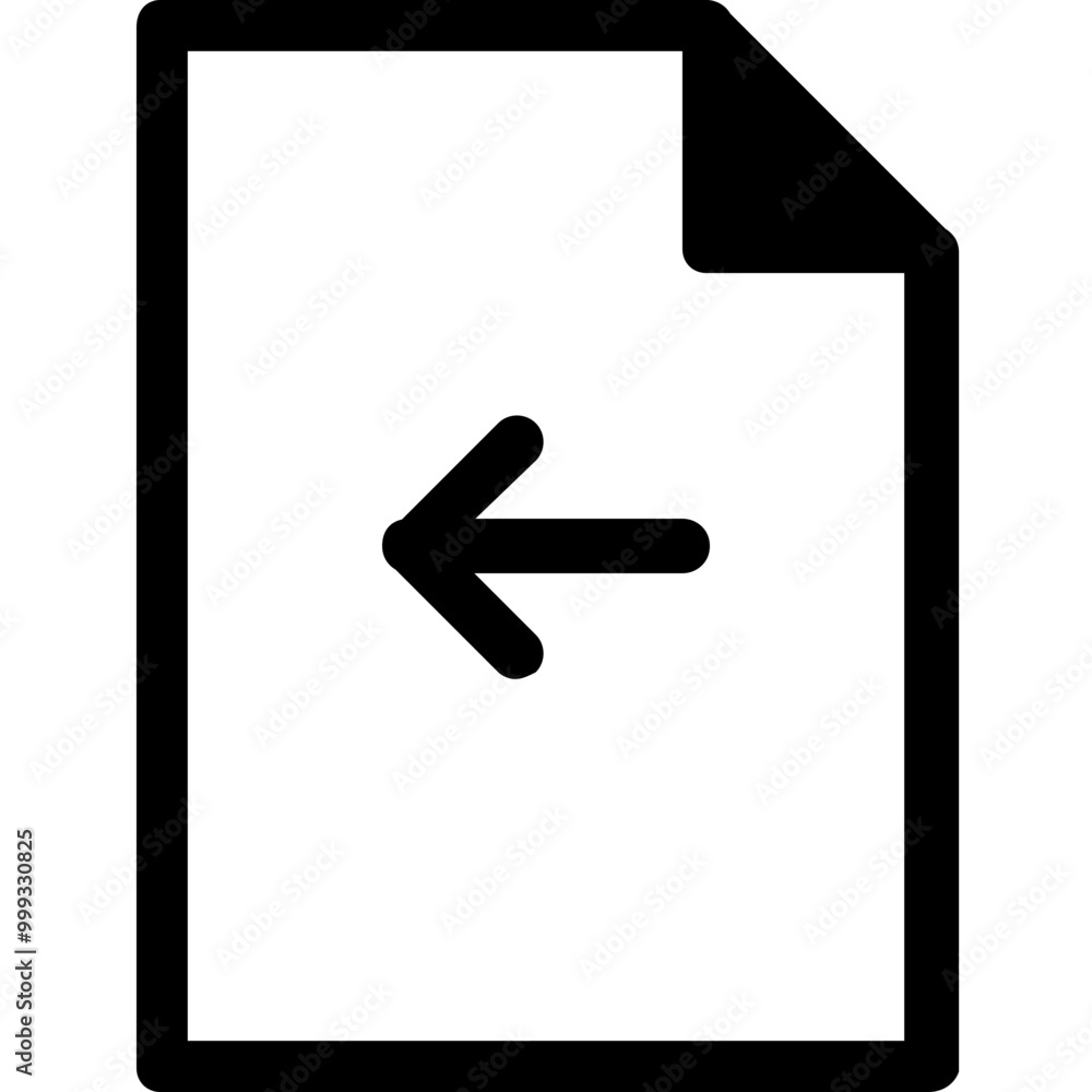 Poster document previous simple solid icon