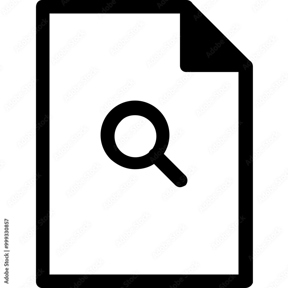 Poster document search simple solid icon