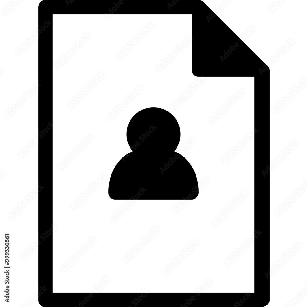 Poster document user simple solid icon