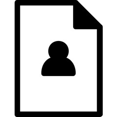 Document User Simple Solid Icon