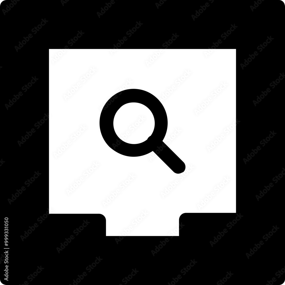 Poster mailbox search simple solid icon