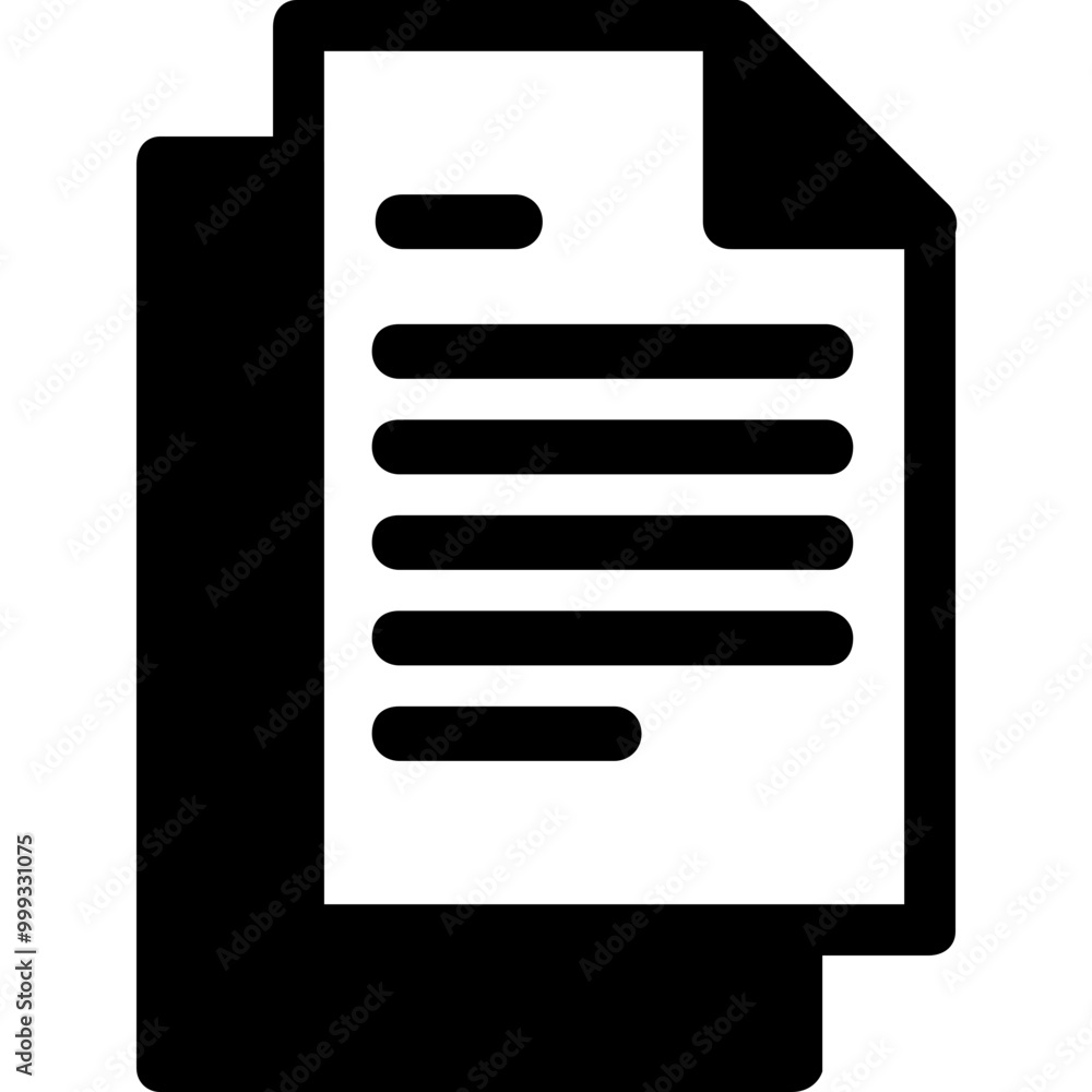 Poster documents text simple solid icon