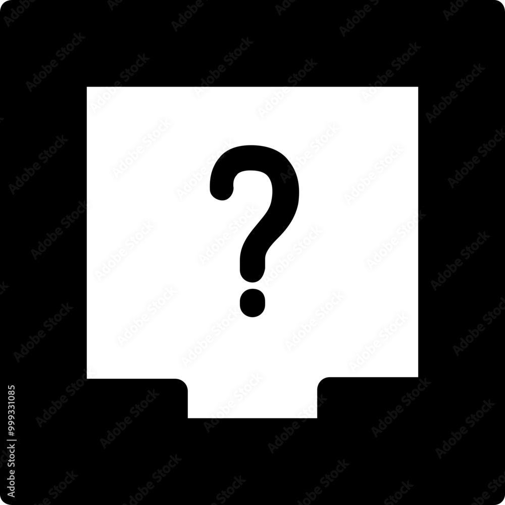 Poster mailbox ask simple solid icon