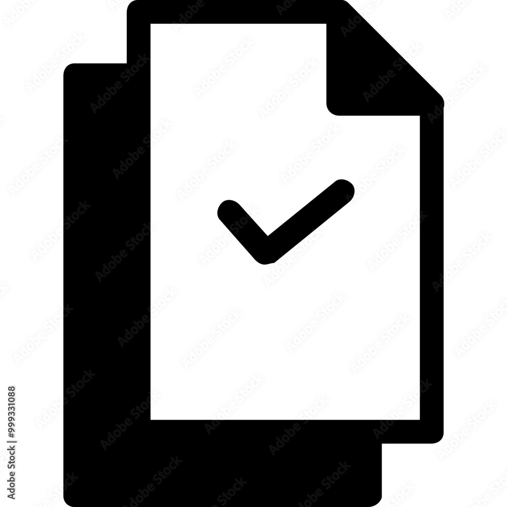 Poster documents checkmark simple solid icon