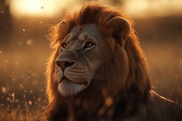 Naklejka premium Lion