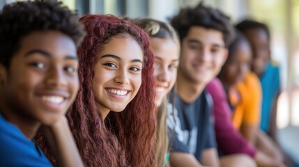 Show a student council with members from various backgrounds working together to represent and support their peers