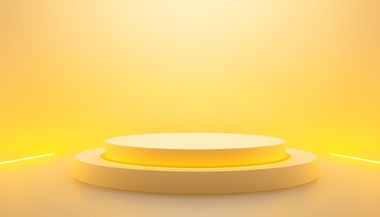 Elegant 3d podium with carpet on stage, for business