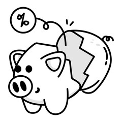 No saving icon in doodle style 

