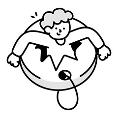 Customer discount icon in drawing style 

