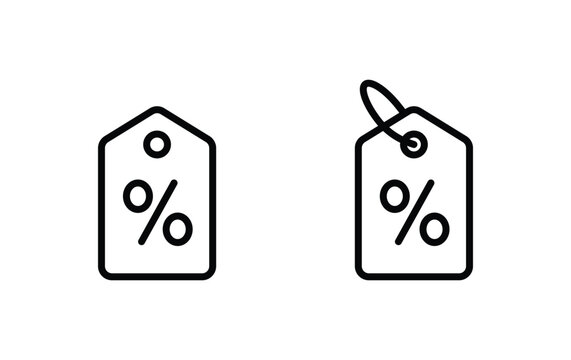 Discount tag icon, percentage icon