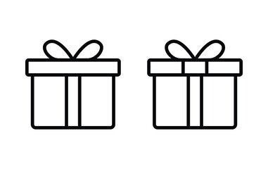 Gift icon, gift sign vector