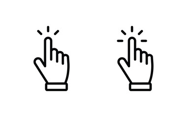 Obraz premium Hand click icon vector 