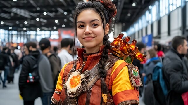 Cosplay  Young Woman  Fantasy Costume  Comic Con  Convention  Event   Gaming   Gamer   Costume Play   Character   Fantasy   Girl   Asian   Portrait   