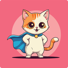 cat mascot, superhero cat, cartoon superhero animal, super cat vector, cat logo design, cat character design, cute cat with cape, animated cat illustration, superhero kitten, adorable cat drawing