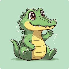 cartoon alligator vector,  cute alligator cartoon, baby alligator illustration, smiling crocodile drawing, alligator kids illustration, friendly crocodile clipart, kawaii alligator, cute gator drawing