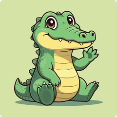 cute alligator cartoon, baby alligator illustration, smiling crocodile drawing, cartoon alligator vector, alligator kids illustration, friendly crocodile clipart, kawaii alligator, cute gator drawing