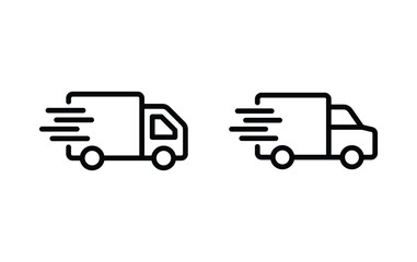 Truck delivery icon, Truck sign vector