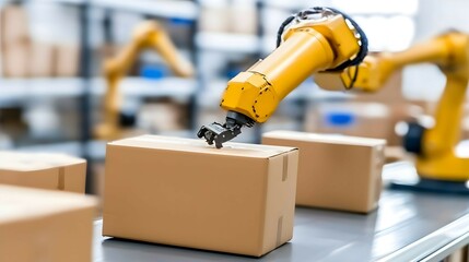 Robotic Arm Automation in a Warehouse   Packaging and Logistics