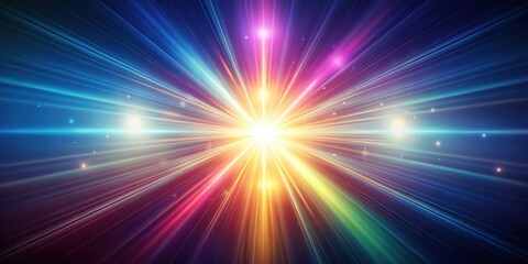 Fototapeta premium Light lens flare texture effect background with colorful beams, lens flare, light, texture, effect, background, abstract, glowing, sun