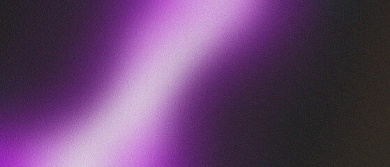 Violet blurred gradient on dark grainy background, glowing light spot, copy space