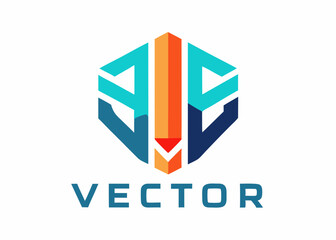 Conception d’éléments 
 Illustration vectorielle de conception de logo d’entreprise technologique