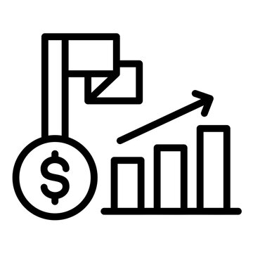 financial growth chart with dollar sign clip art preview