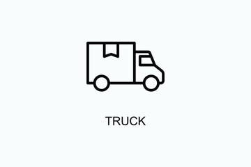 Truck Vector Icon Or Logo Illustration