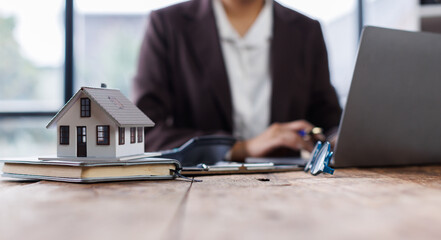 Property analysis and checklist for real estate business management concept. Mortgage loan home and...