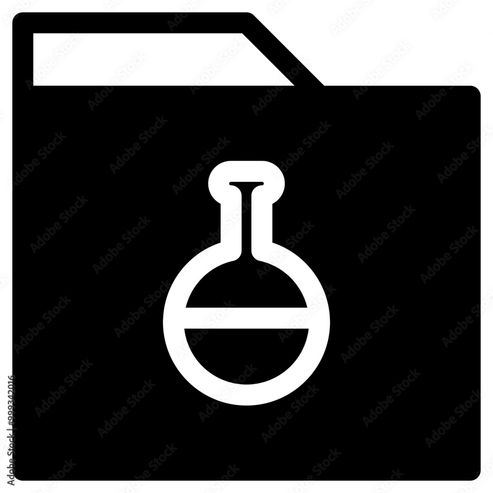 Poster folder flask simple solid icon