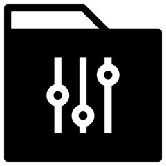 Folder Adjustment Simple Solid Icon