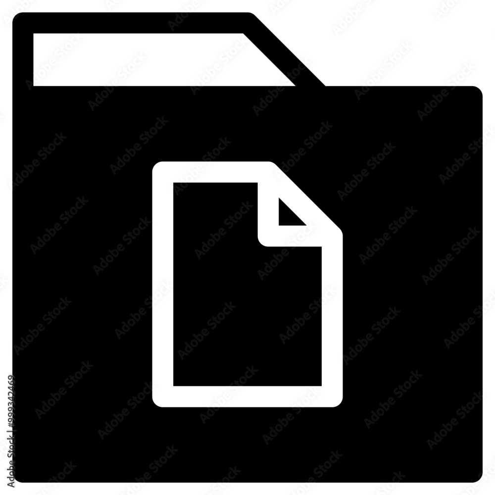 Poster folder file simple solid icon