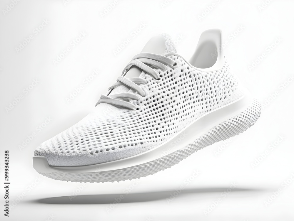Poster minimalist breathable mesh sneakers with streamlined profile and subdued color palette